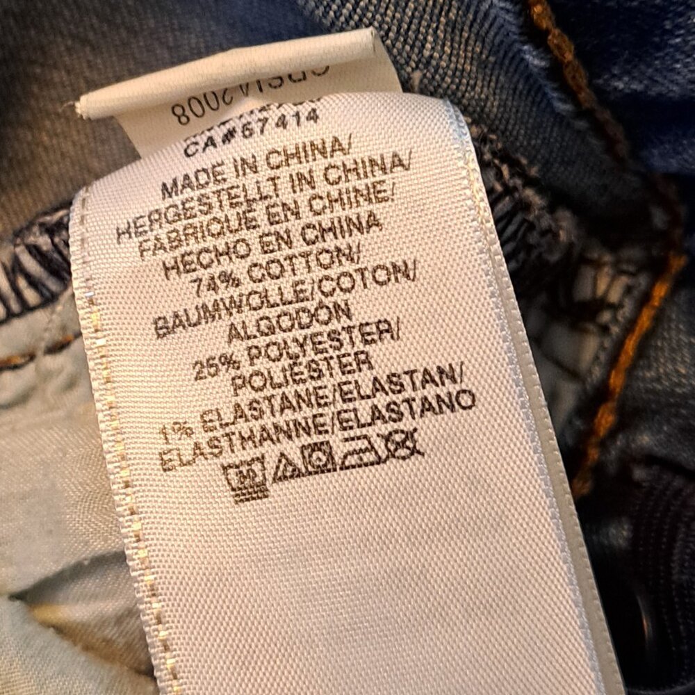 True Religion Distressed Geno Relaxed Slim Adjustable Waistline Denim Jeans - Picture 7 of 10